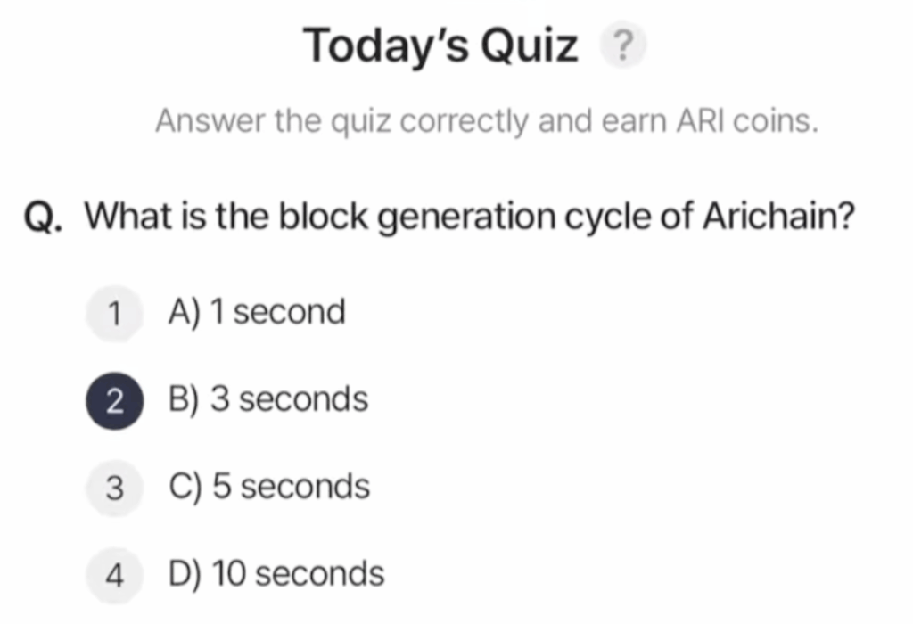 ARI Wallet Daily Quiz Answer 9 July 2025 (AriChain)
